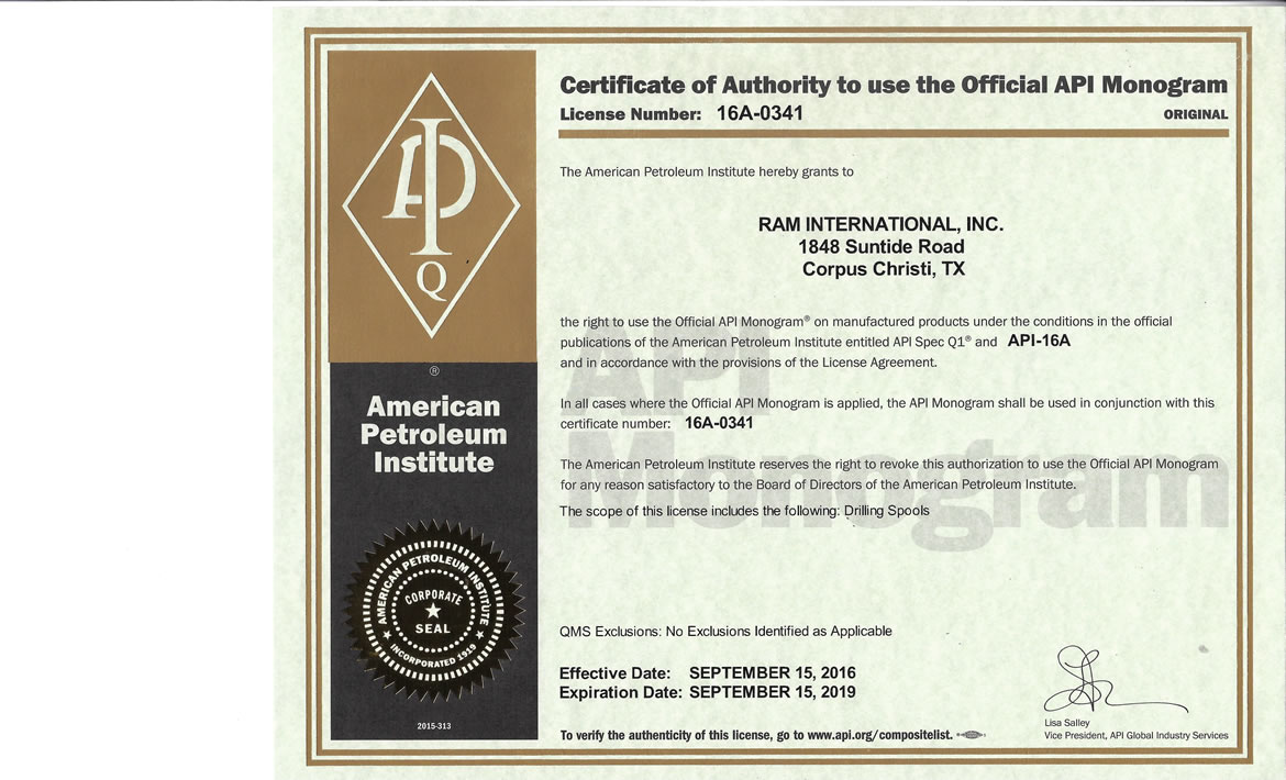 API 16A LICENSE
